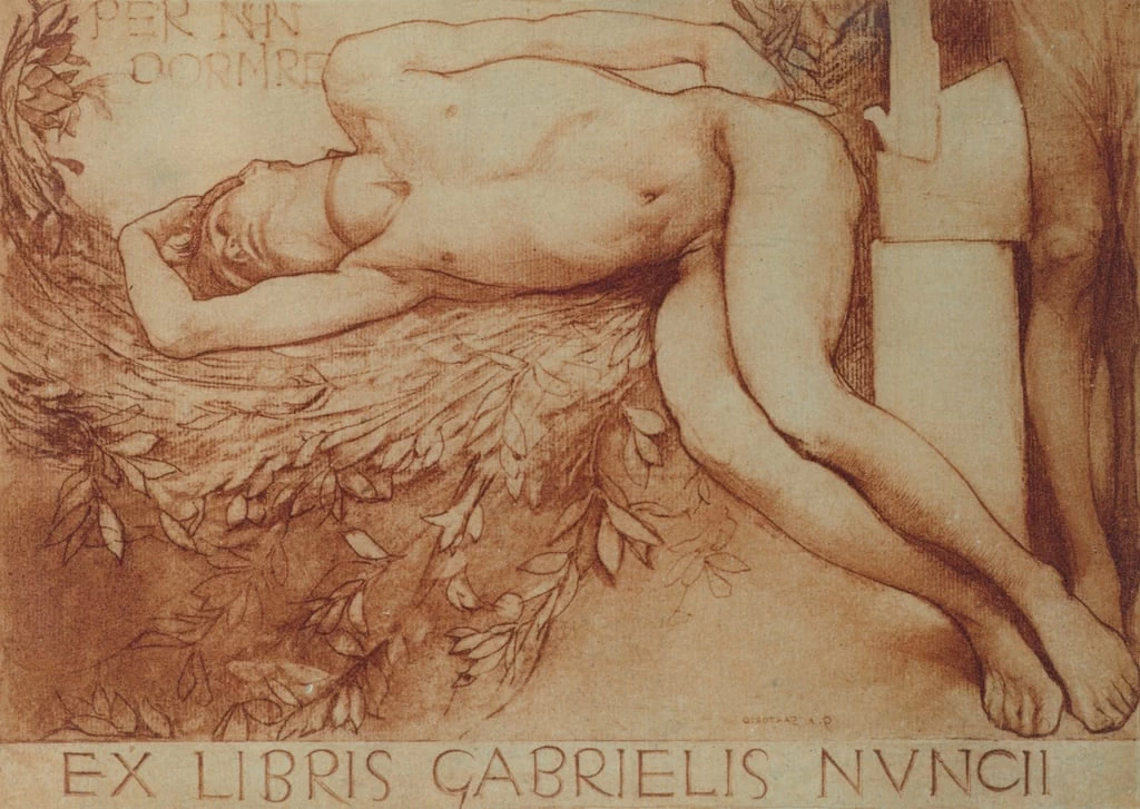 Scheda Ex Libris per Gabriele d'Annunzio